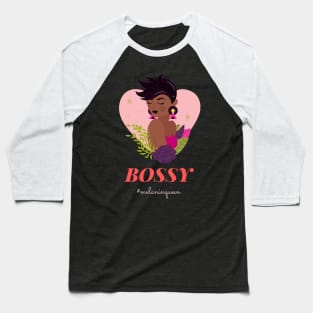 Bossy Melanin Queen Girl Empowerment Baseball T-Shirt